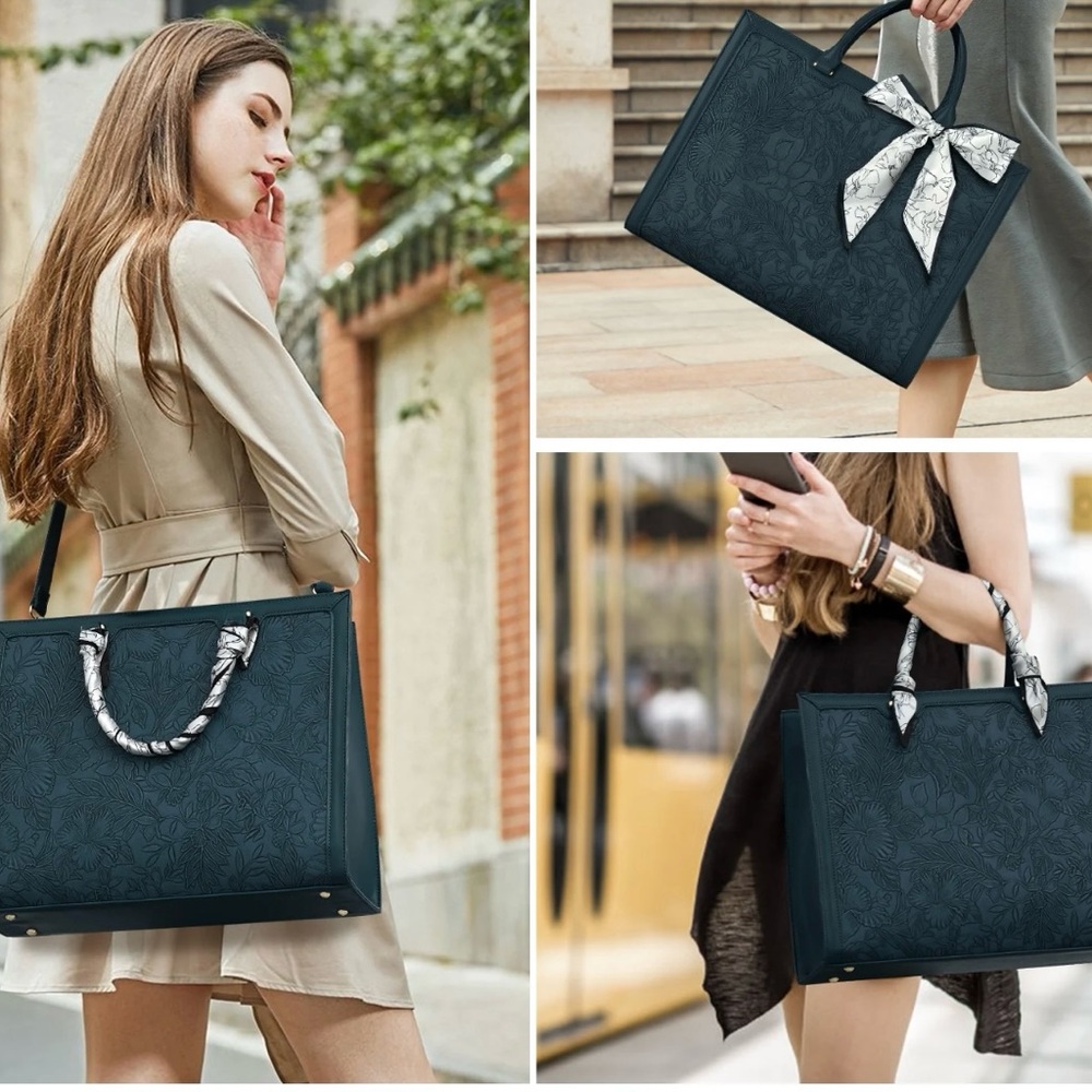 NUBILY Laptop Bag for Women 15.6 Inch Laptop Tote Bag  SLIGHT DAMAGE